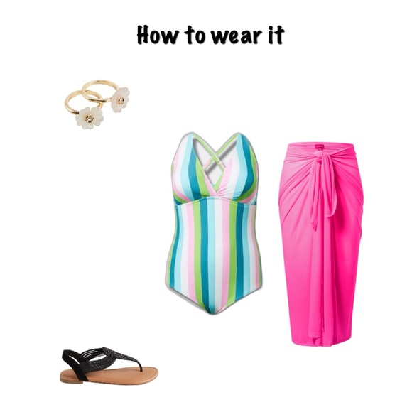 ๐ Striped Wireless Triangle One Piece Swimsuit 3 3X 22 24 NWT Torrid New! - Picture 6 of 8